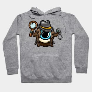 Eyeball Detective Blue Columbo Tattoo Cartoon Style Eye Hoodie